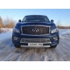 Защита передняя овальная 75-42 мм ТСС для Infiniti QX80 2014-2018