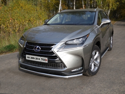 Защита переднего бампера 60 мм ТСС для Lexus NX-300h 2014-2017