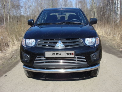 Защита переднего бампера 76 мм ТСС для Mitsubishi L200 2014-2015