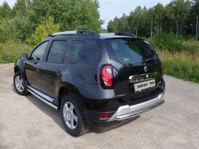 Защита заднего бампера 60 мм ТСС для Renault Duster 2015-2021