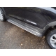 Пороги алюминиевые Slim Line Silver для Hyundai Tucson 2018-2021