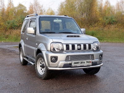 Защита переднего бампера 60 мм ТСС для Suzuki Jimny 2012-2018