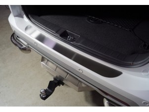 Накладка на задний бампер (лист шлифованный) для Mitsubishi Pajero Sport III Рестайлинг 2019 – н.в. MITPASPOR21-02