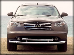Дуга передняя радиусная по низу бампера d-76+60 для Infiniti FX 35-45 (европа)2006-2009 IFX_1
