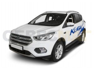 Пороги алюминиевые Rival Black New для Ford Kuga № F180ALB.1804.2