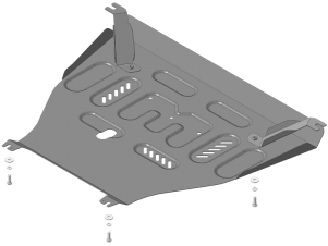 Усиленная защита картера двигателя, КПП (2 мм, сталь) для Haval H3 2024-н.в. №73108
