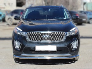 Защита переднего бампера радиусная d-60 для Kia Sorento Prime 2018 – н.в. KSTP18_1