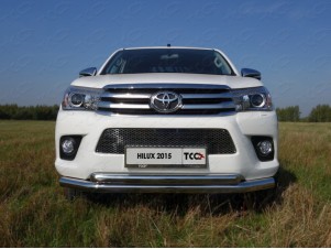 Защита передняя двойная 76-60 мм для Toyota Hilux № TOYHILUX15-01